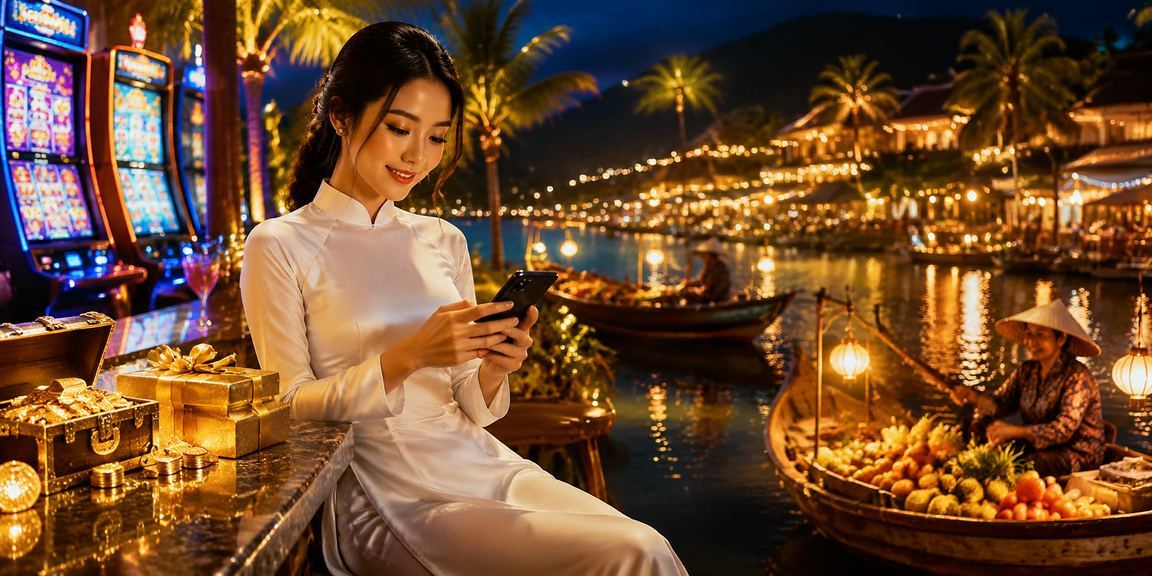 Người chơi thưởng thức trò chơi slot tại Phú Quốc